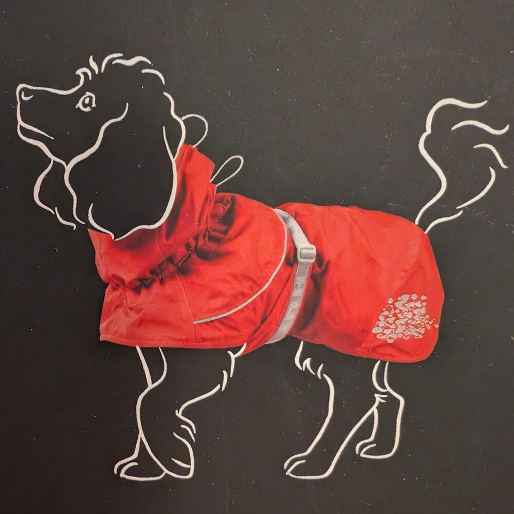 Hurtta Waterproof Monsoon ECO Dog Thermal Raincoat 14in Reflective Collar NEW